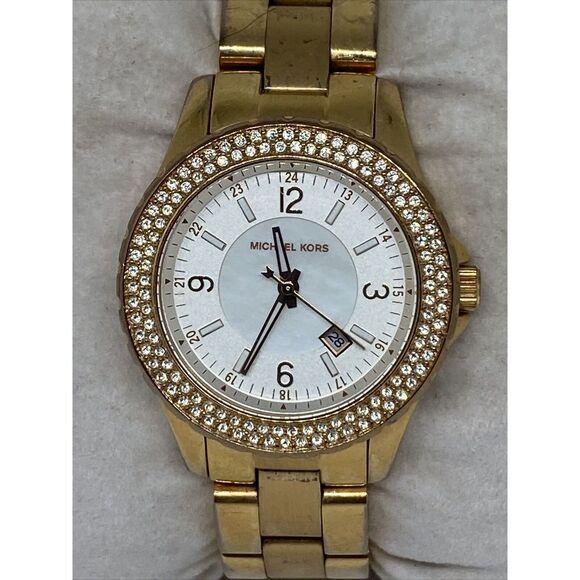 Michael Kors Glitz MK5403 Women's Stainless Steel Analog Dial Quartz Watch MP735 - Picture 2 of 11